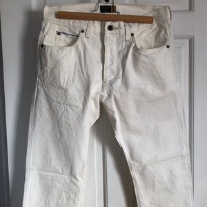 J. Crew 770 off-white jeans.
